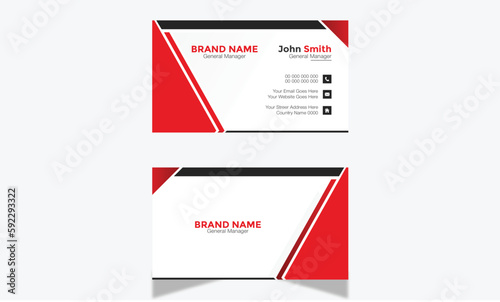 Minimal Professional Modern Corporate and Creative Business Card Design Template Double-sided -Horizontal Name Card Simple and Clean Visiting  Card Vector illustration Colorful Business Card