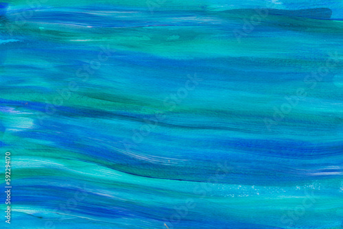 Blue and turquoise painted background texture