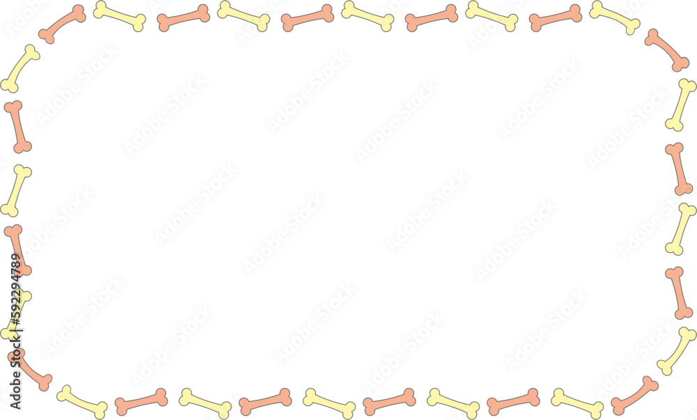 Dog Bone Border Vector