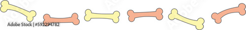 Horizontal Dog Bone Border Vector