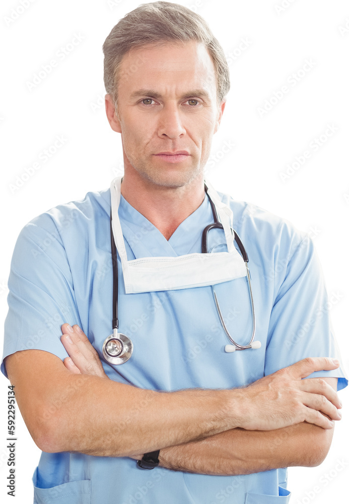 Portrait of doctor standing with arms crossed Portrait of doctor standing with arms crossed
