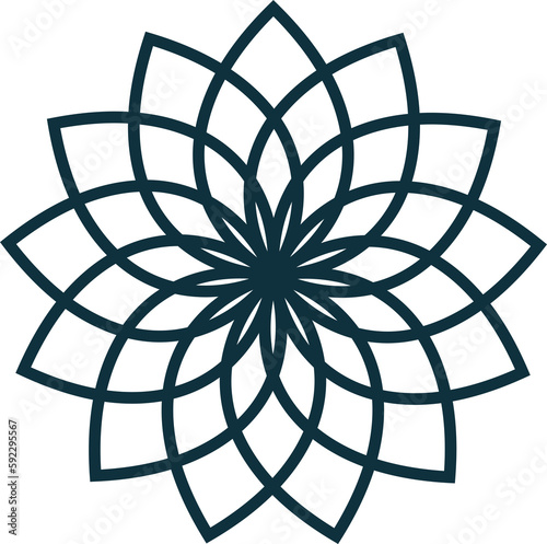 Vector image of floral design