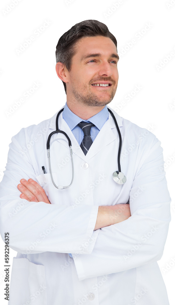 Handsome young doctor with arms crossed Handsome young doctor with arms crossed