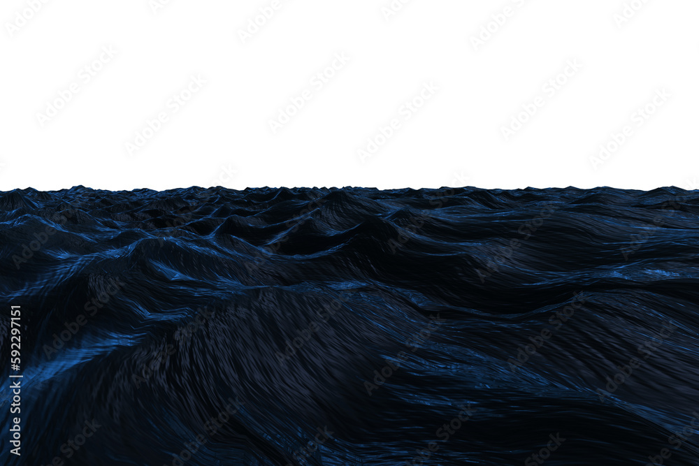 Fototapeta premium Dark blue rough ocean