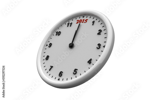 Composite image of 2015 on clock