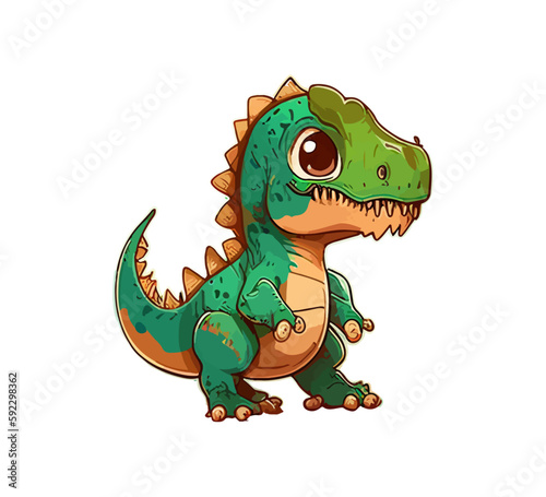 Cartoon T-rex. Vector illustration design.