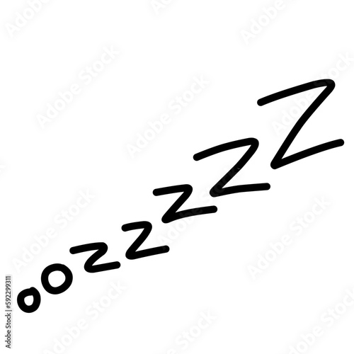 Doodle Sleeping Icon ZZZ