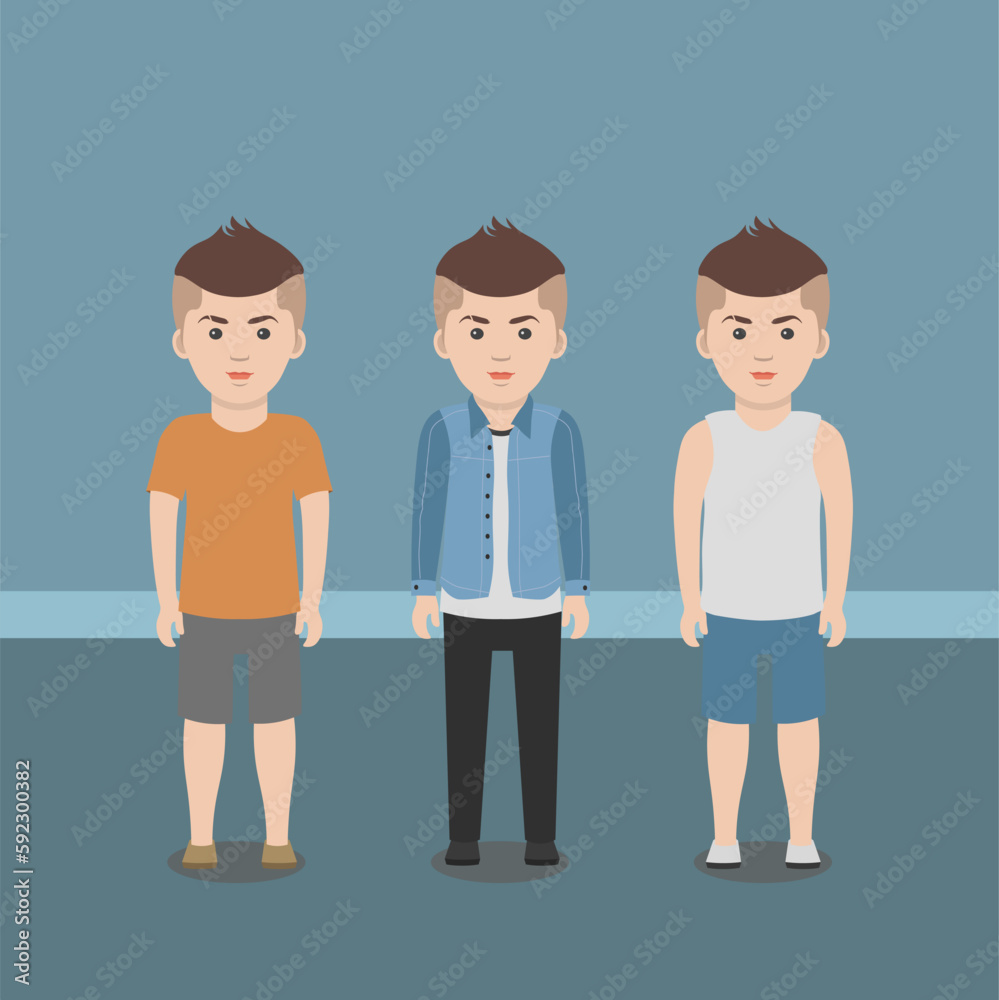Fototapeta premium Kid Character Pack. Eps 10 - Vector
