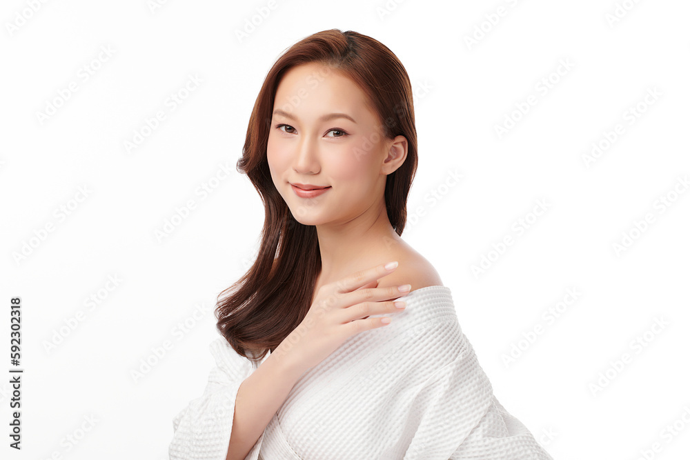 Beautiful young asian woman with clean fresh skin on white background, Face care, Facial treatment, Cosmetology, beauty and spa, Asian women portrait. Beautiful young asian woman with clean fresh skin on white background, Face care, Facial treatment, Cosmetology, beauty and spa, Asian women portrait.