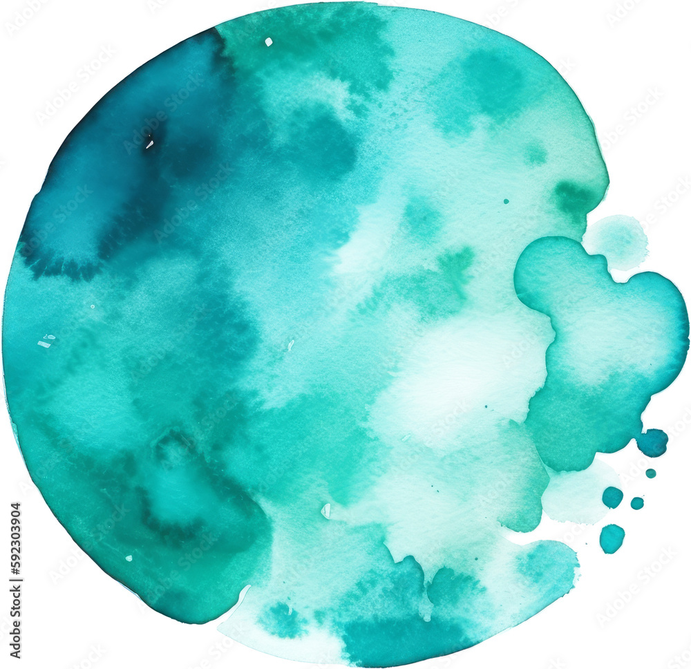 aquamarine watercolor stain png Generative AI aquamarine watercolor stain png Generative AI