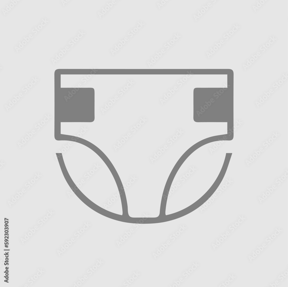 Diaper icon. Baby diapers simple isolated illustration. Diaper icon. Baby diapers simple isolated illustration.