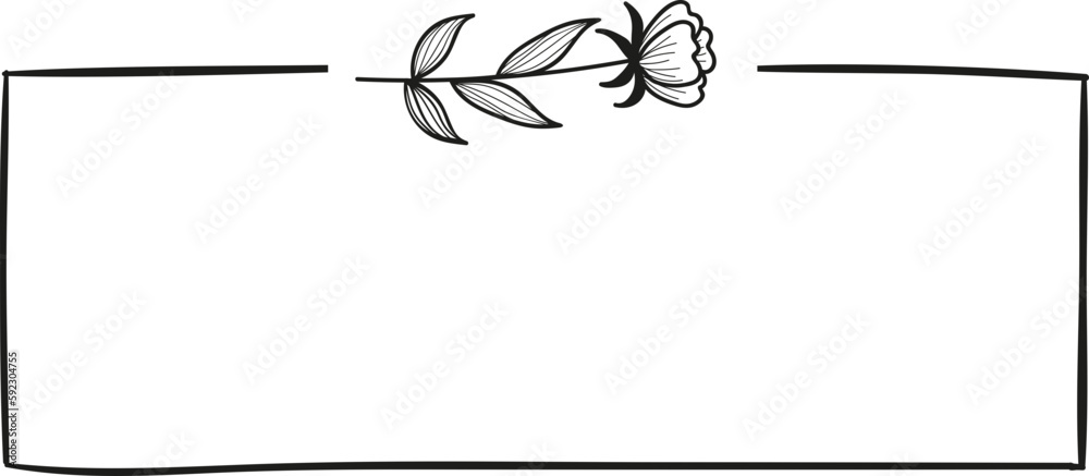 Fototapeta premium Botanical Flower Frame