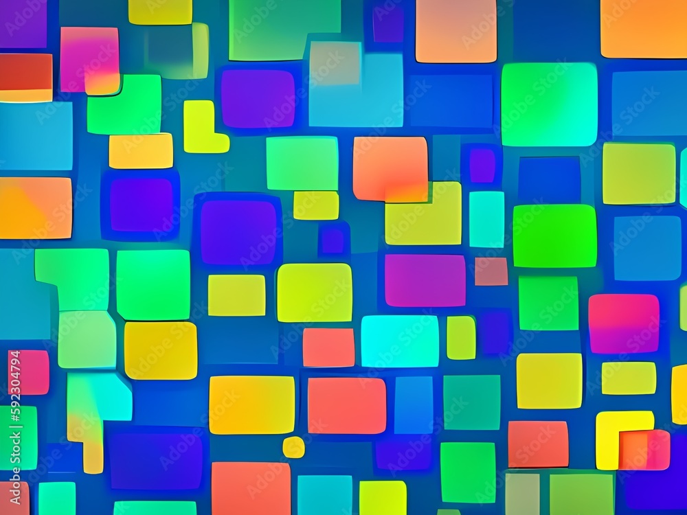 abstract background, colorful mosaic square wall, digital geometrical style with aspect field of glowing hexagons abstract background, colorful mosaic square wall, digital geometrical style with aspect field of glowing hexagons