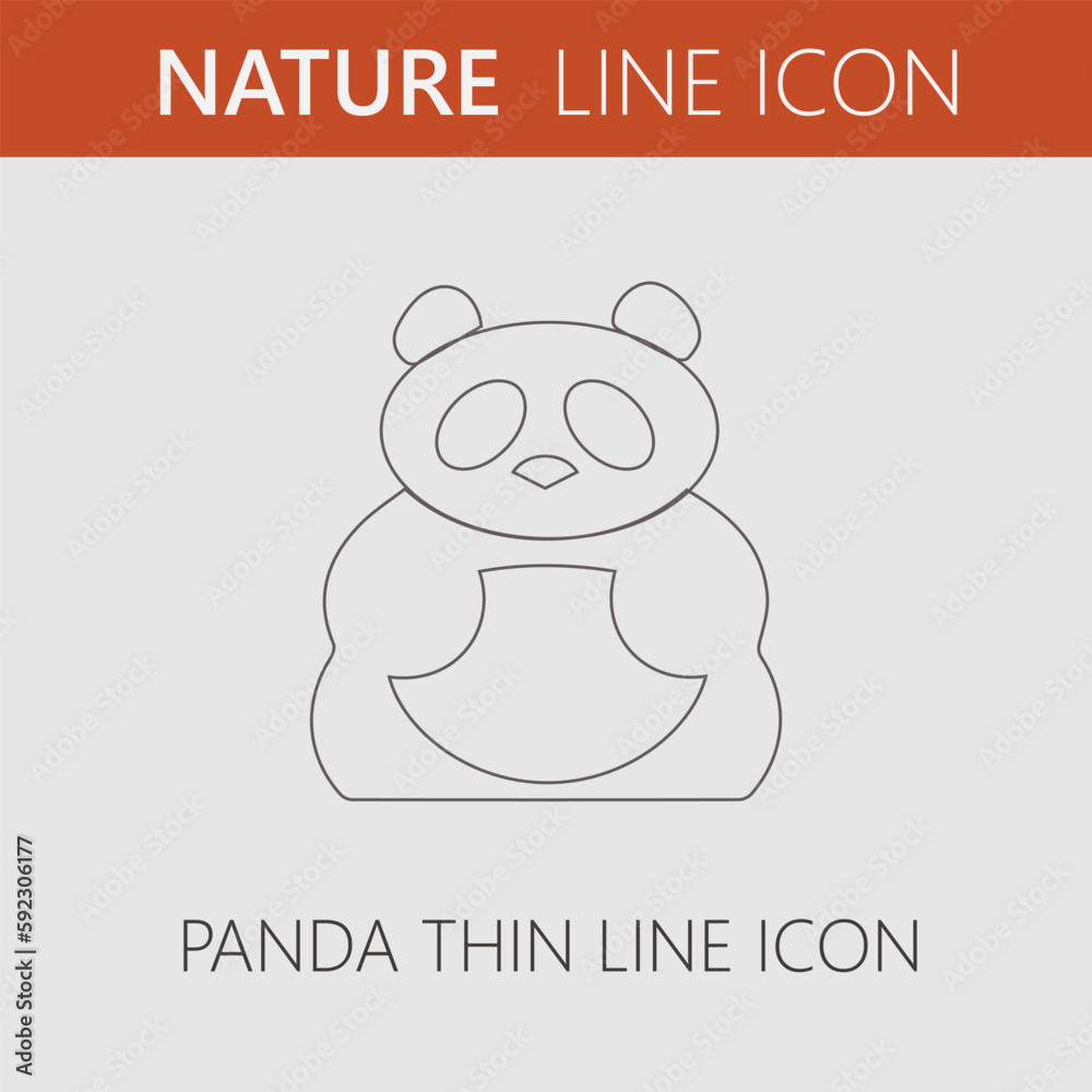 Panda vector icon eps 10. Simple isolated illustration. Panda vector icon eps 10. Simple isolated illustration.