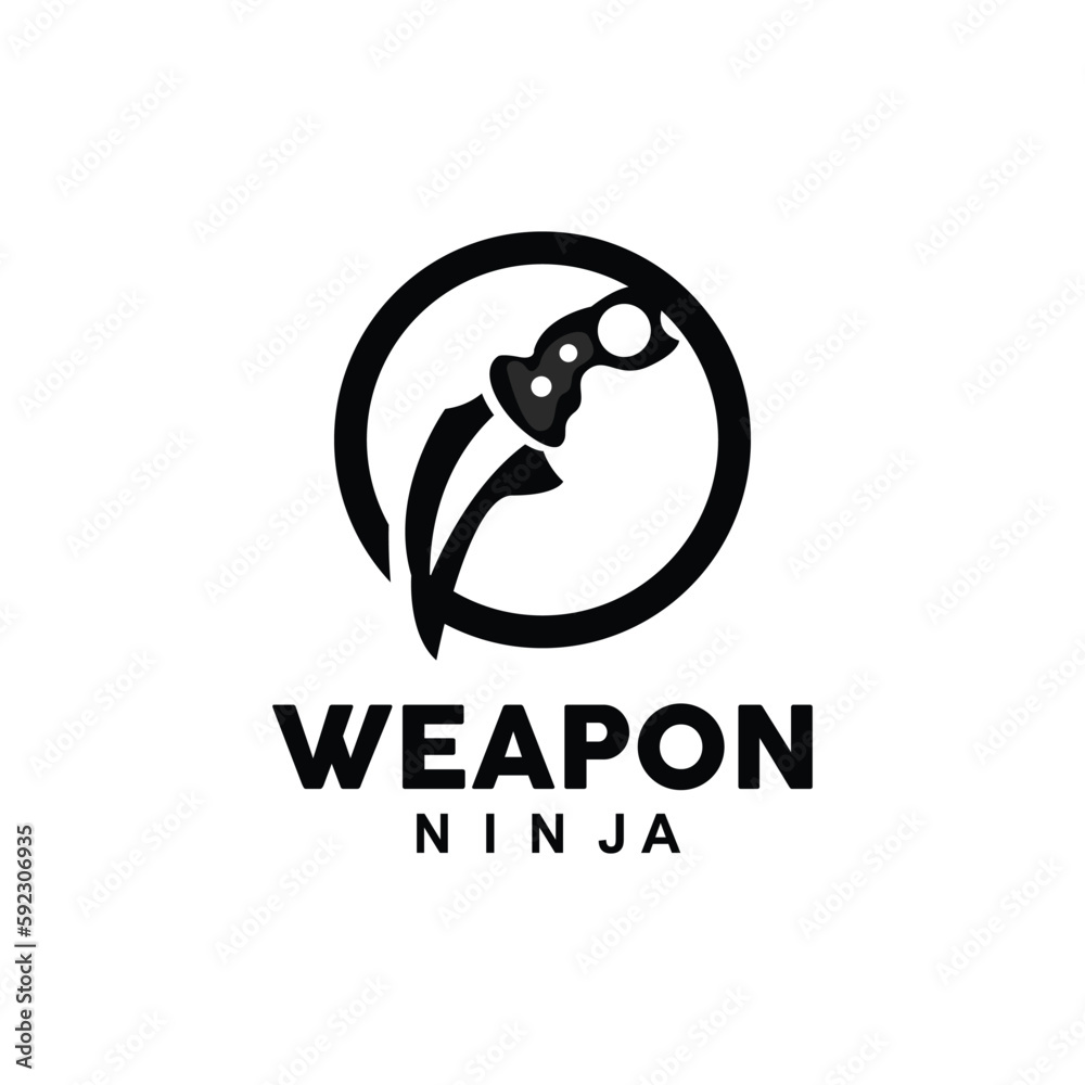 Obraz premium Weapon Logo, Traditional Weapon Karambit Vector, Ninja Fighting Tool Simple Design, Symbol Icon, Illustration
