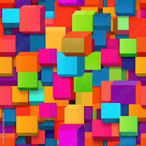 Illustration of colorful boxes background image  AI generated
