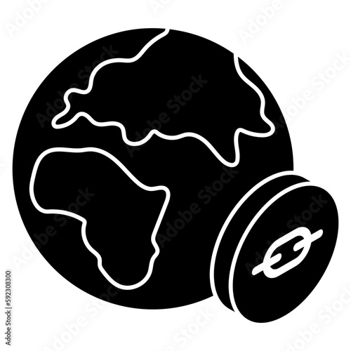 A unique design icon of global linkage 