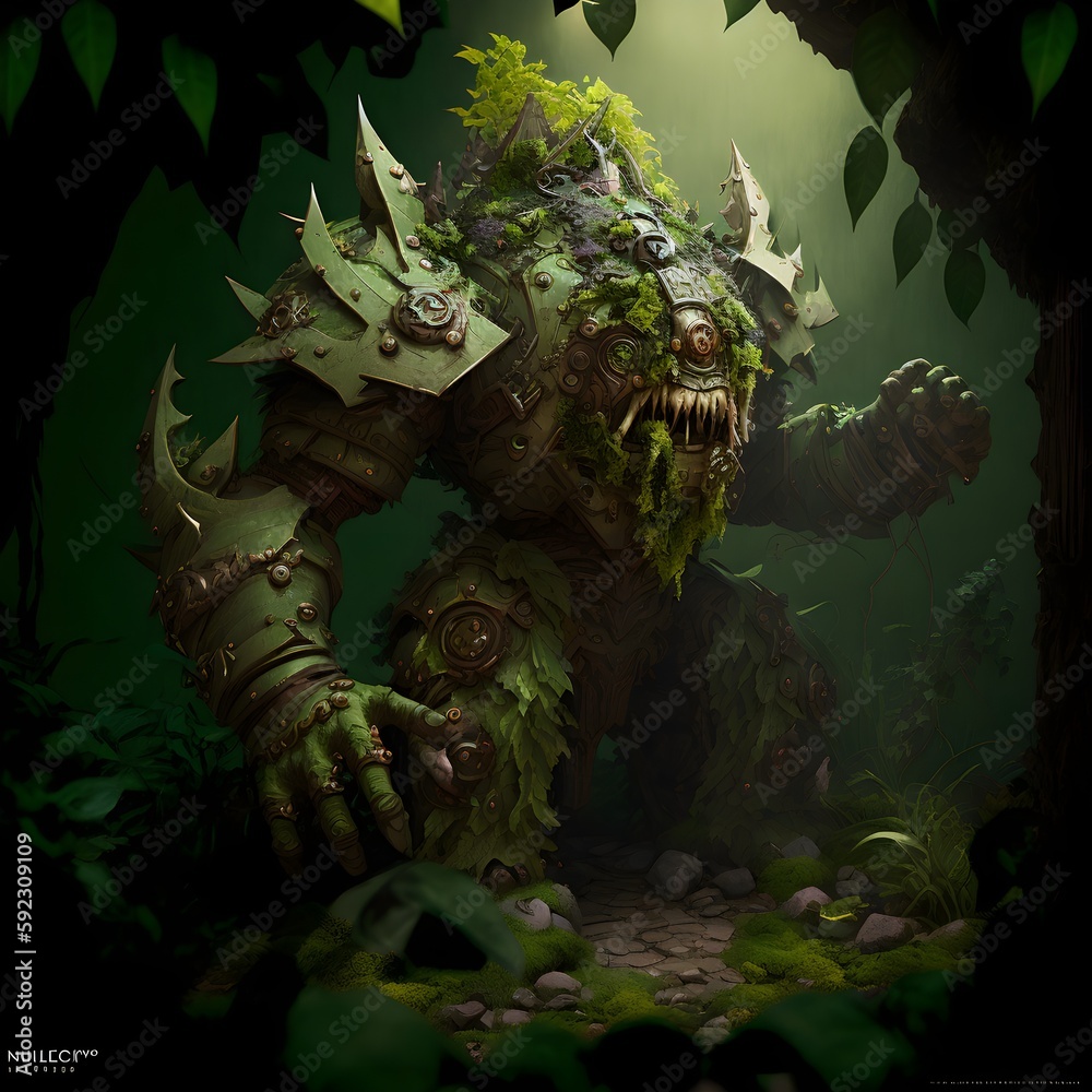 the garden of nurgle 3d render volumetric lighting warhammer 40k chaos ...