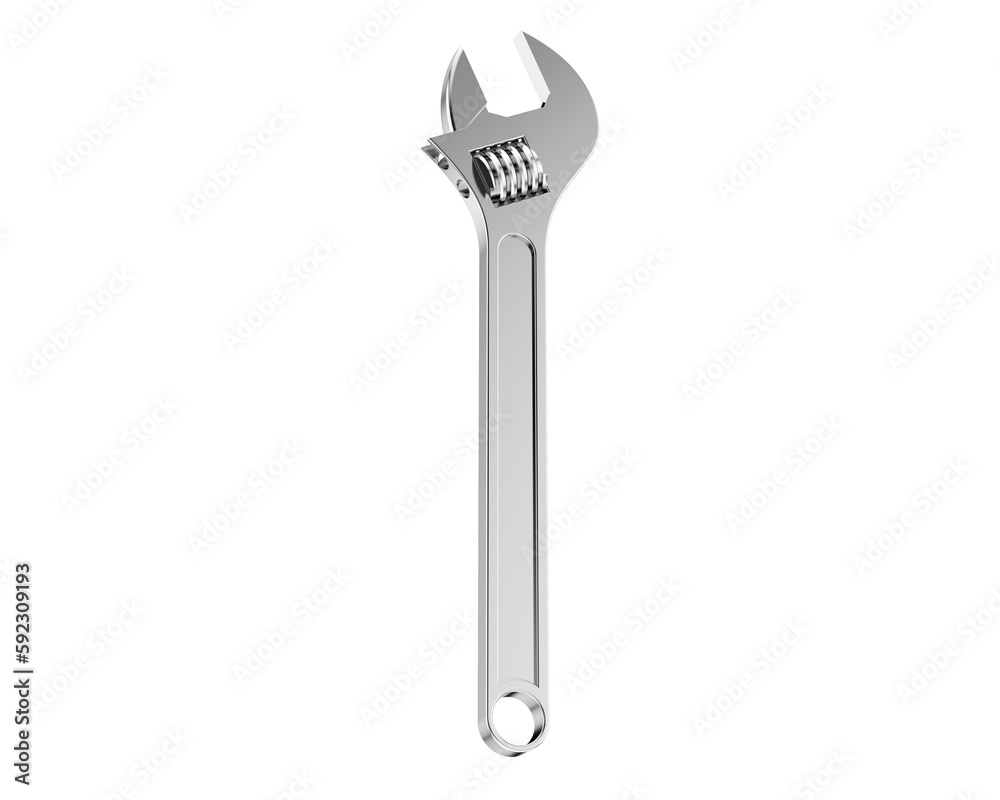Wrench isolated on transparent background. 3d rendering - illustration Wrench isolated on transparent background. 3d rendering - illustration