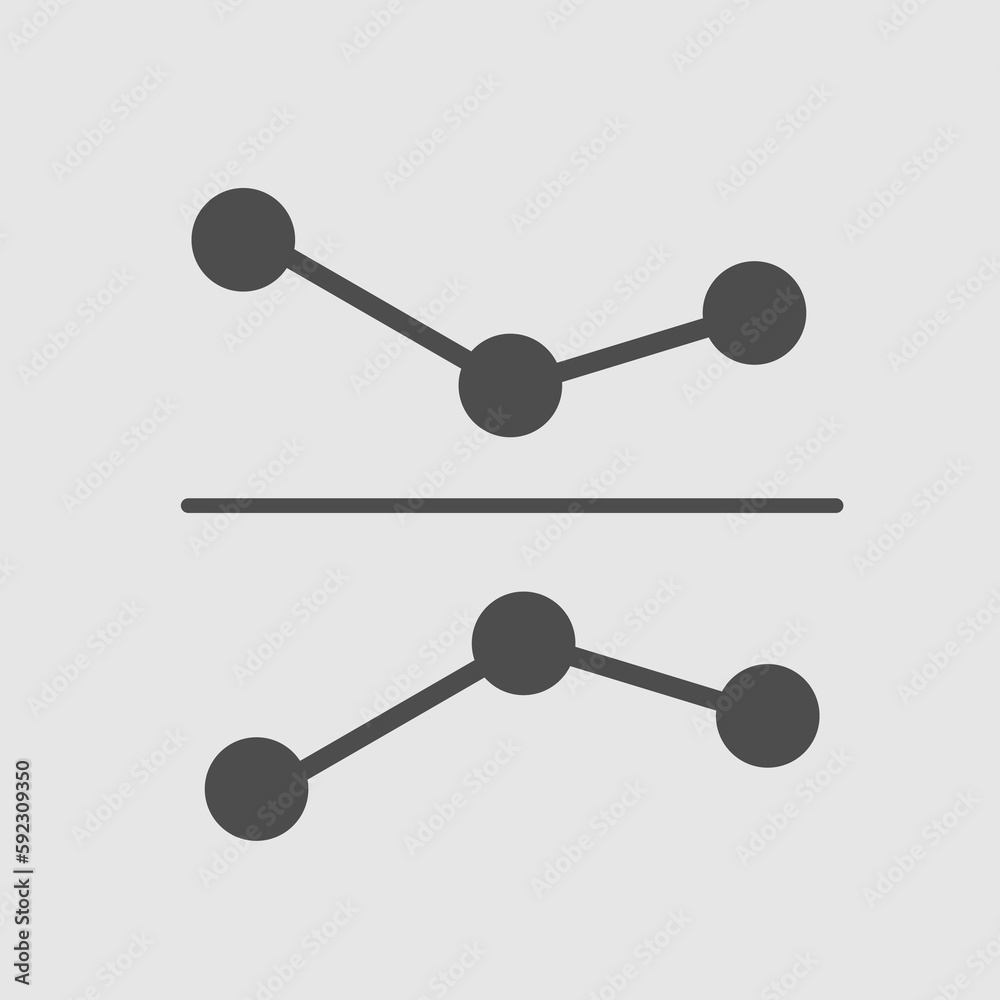 Graph vector icon. Business chart diagram. Simple isolated pictogram. Graph vector icon. Business chart diagram. Simple isolated pictogram.