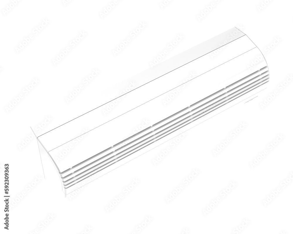 Air conditioner isolated on transparent background. 3d rendering - illustration Air conditioner isolated on transparent background. 3d rendering - illustration