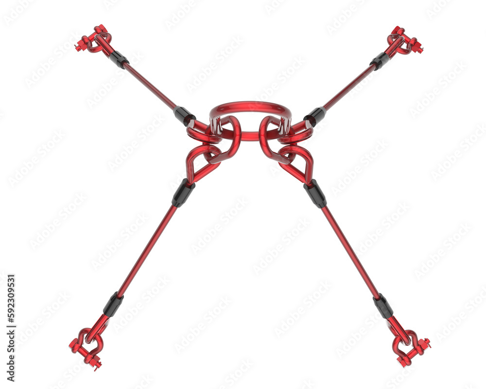 Crane wire isolated on transparent background. 3d rendering - illustration