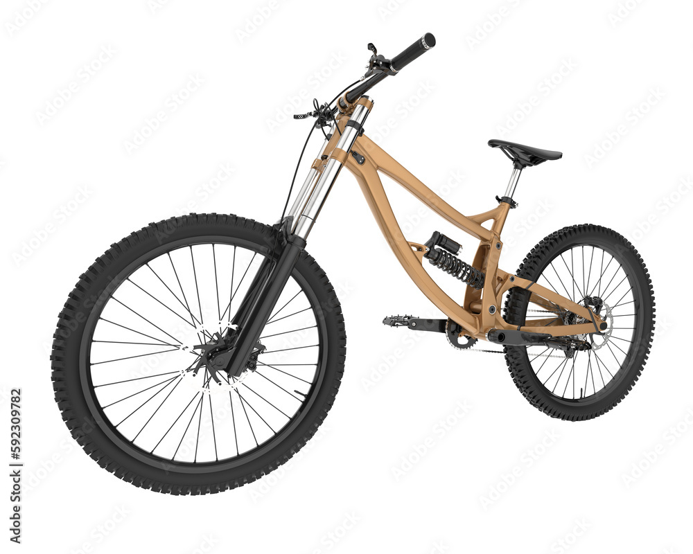 Mountain bike isolated on transparent background. 3d rendering - illustration