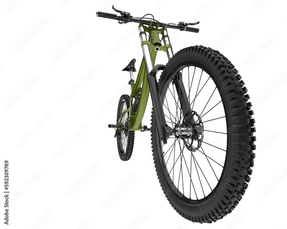 Fototapeta premium Mountain bike isolated on transparent background. 3d rendering - illustration