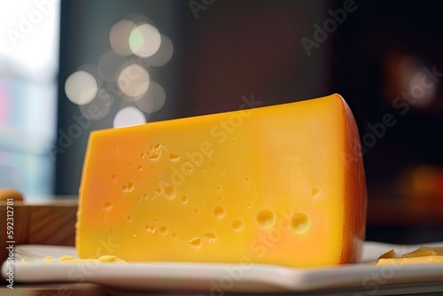close-up photo of a block of sharp cheddar cheese