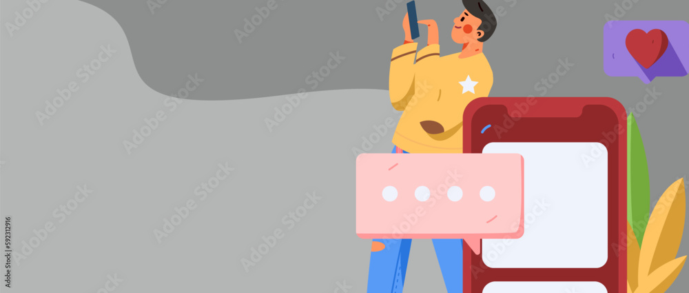 Virtual characters social communication concept business flat vector hand drawn illustration
Virtual characters social communication concept business flat vector hand drawn illustration