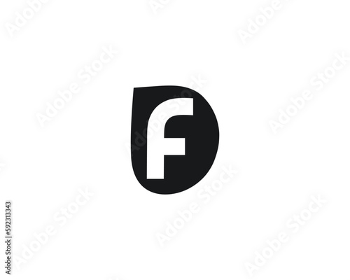 creative letter DF logo design vector template