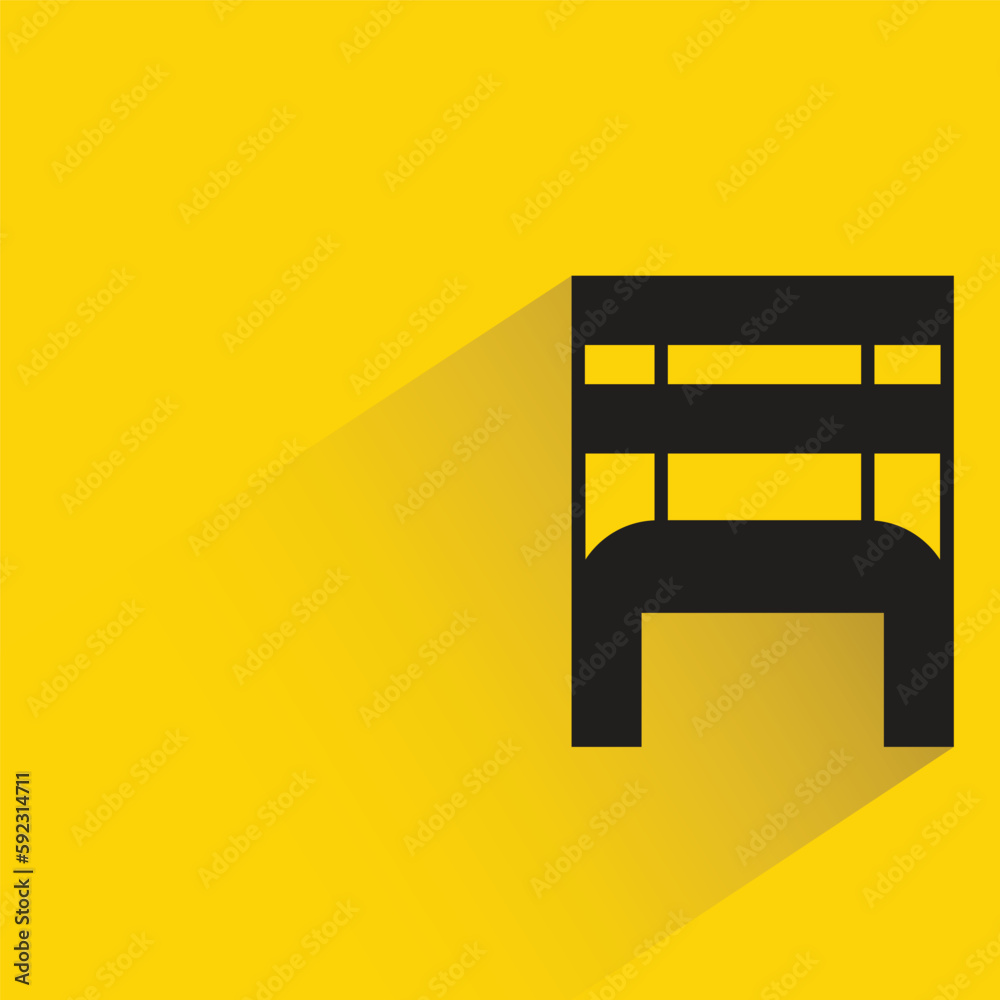 chair and sofa with shadow on yellow background chair and sofa with shadow on yellow background