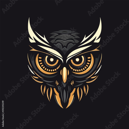 owl head in the form of a skull