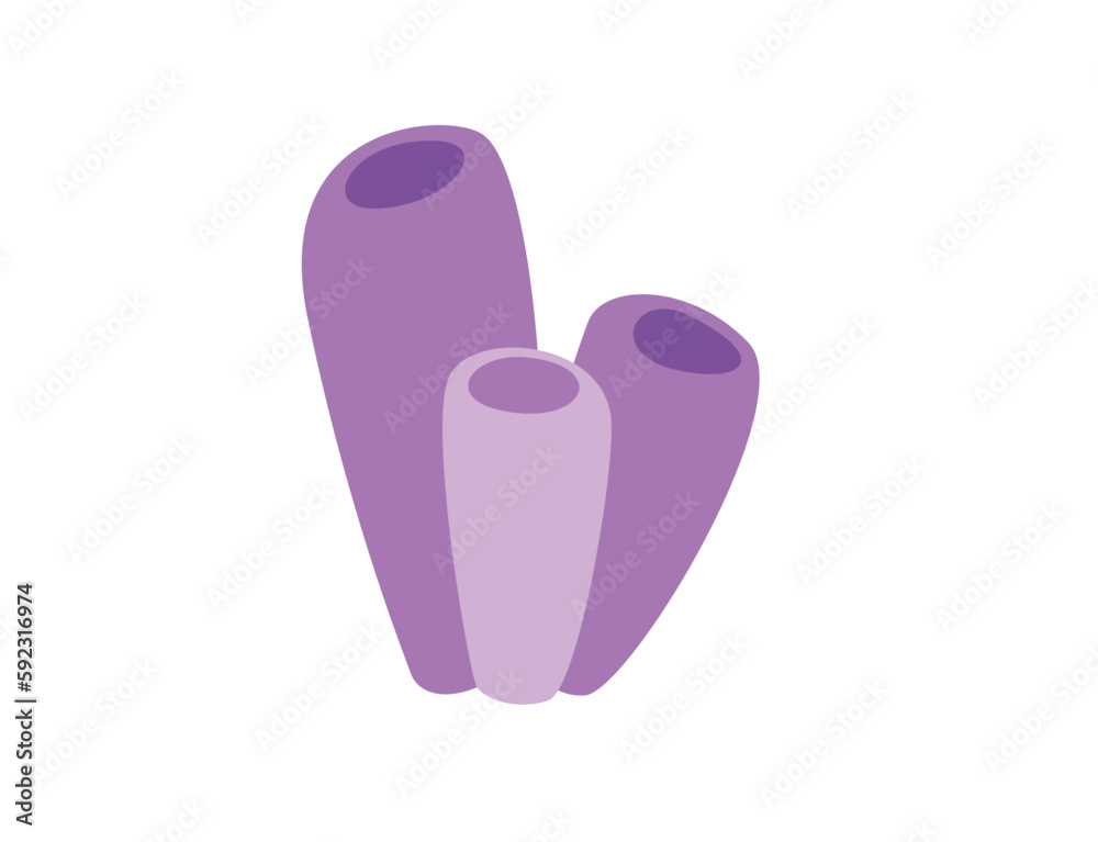Concept Fish sea ocean fauna. The illustration is a flat, vector design of a concept ocean shellfish in a cartoon style. The shellfish is colored in a beautiful violet shade. Vector illustration. Concept Fish sea ocean fauna. The illustration is a flat, vector design of a concept ocean shellfish in a cartoon style. The shellfish is colored in a beautiful violet shade. Vector illustration.