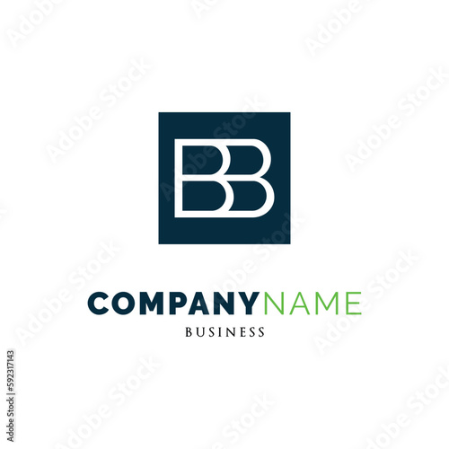 Initial Letter BB Icon Logo Design Template