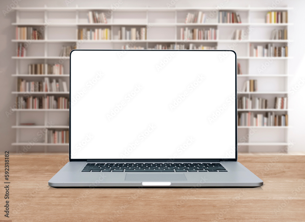 blank screen of laptop at library blank screen of laptop at library