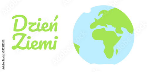 Dzień ziemi napis grafika plakat