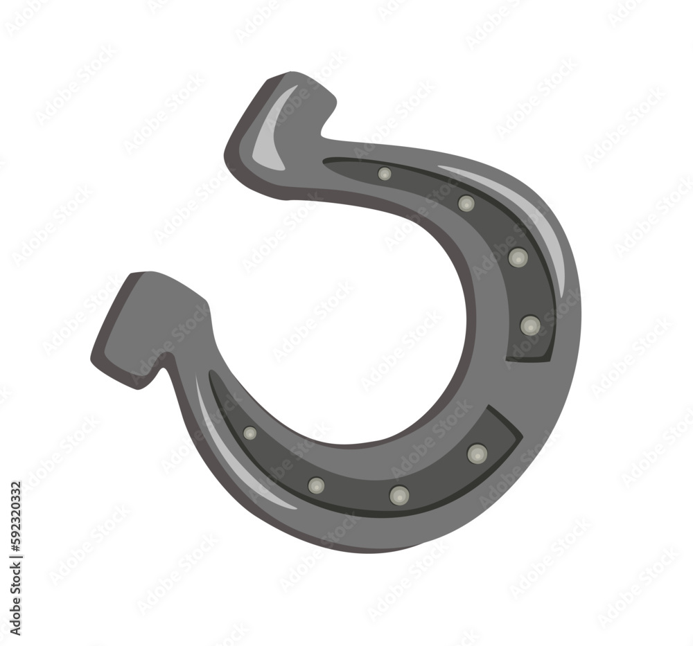 Concept Wild west horseshoe. This is a flat vector illustration with a