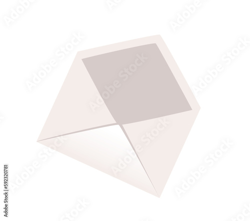 Concept Post mail envelop. This flat vector illustration features a playful cartoon-style mail envelope design on a white background. Vector illustration.