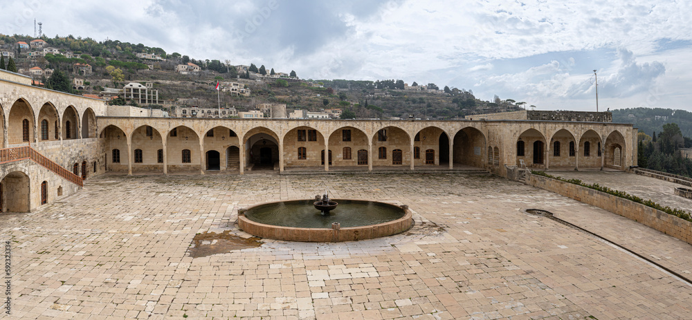 Panoramic from Courtyard of Dar al-Wousta, Beiteddine Palace, Lebanon