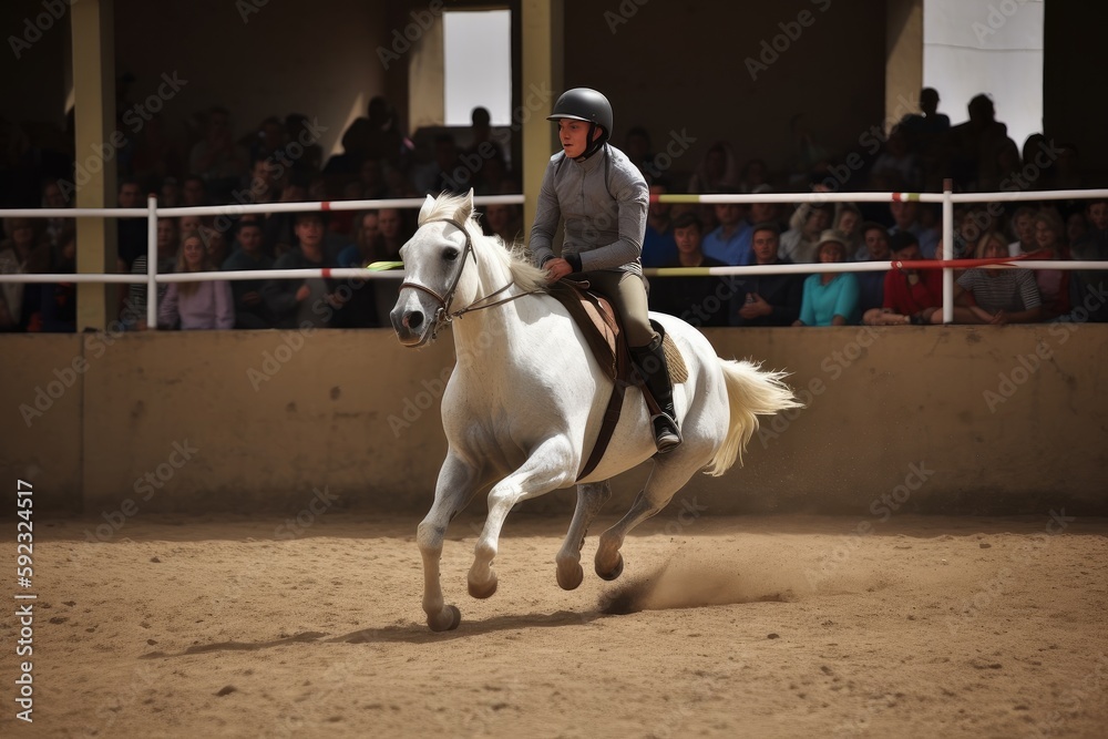 horse and rider on a horse, ai generative horse and rider on a horse, ai generative