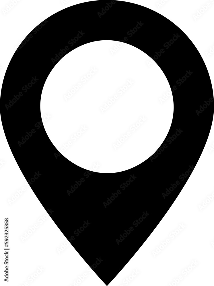 Vector flat icon of location pin as route concept Vector flat icon of location pin as route concept