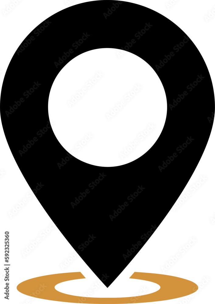 Vector flat location pin icon as a position finding concept Vector flat location pin icon as a position finding concept
