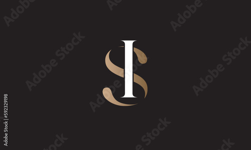 SI, IS , I , S , Abstract Letters Logo Monogram