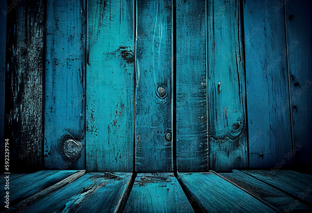 Dark blue planks wood texture background. Room studio backdrop ...