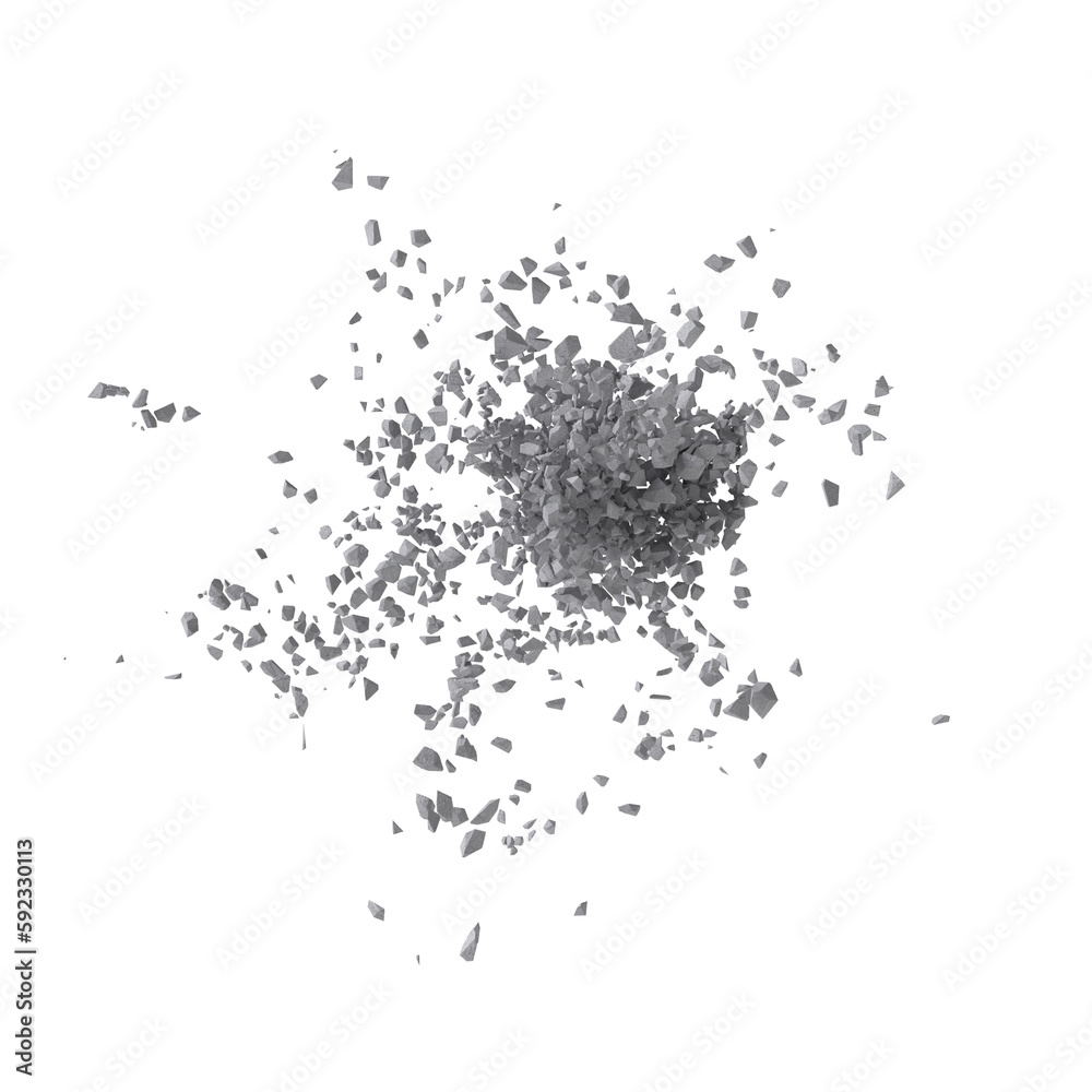 Concrete rock debris isolated transparent background 3d rendering
Concrete rock debris isolated transparent background 3d rendering