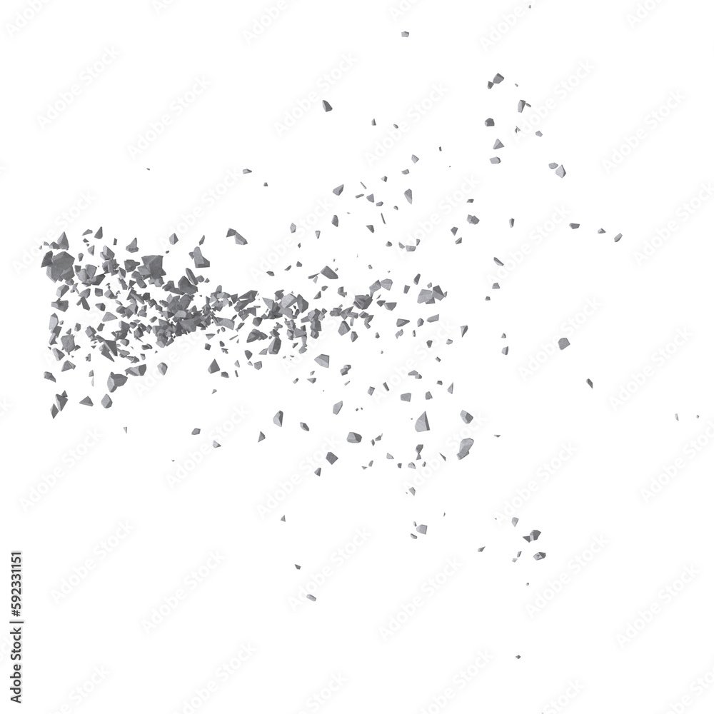Concrete rock debris isolated transparent background 3d rendering
Concrete rock debris isolated transparent background 3d rendering
