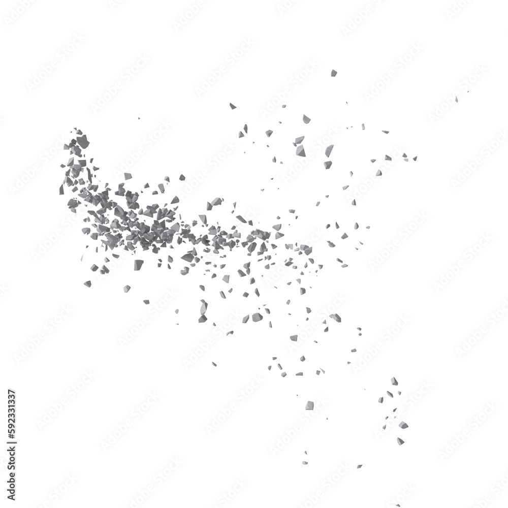 Concrete rock debris isolated transparent background 3d rendering
Concrete rock debris isolated transparent background 3d rendering