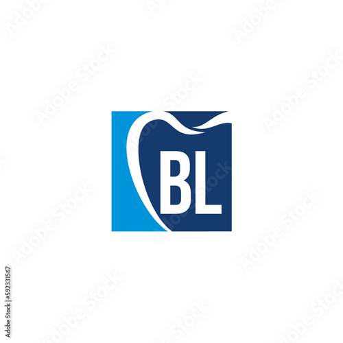 Letters BL And Tooth Logo Icon 003
