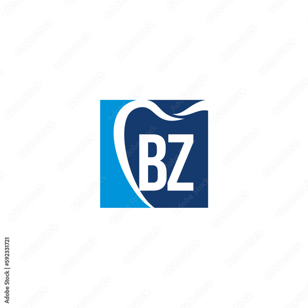 Letters BZ And Tooth Logo Icon 003 Letters BZ And Tooth Logo Icon 003